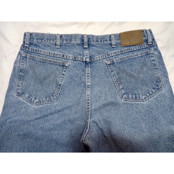 Old Mill 36x28 mens jeans light wash 100% cottom mid rise straight leg BUDGET - Picture 1 of 11